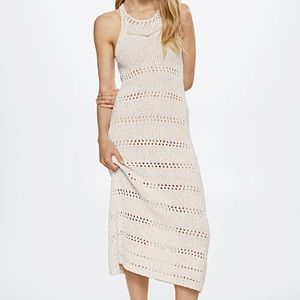 Mango Openwork Knit Dress